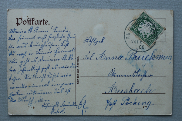 AK Burghausen / 1906 / Wöhrsee / Strasse